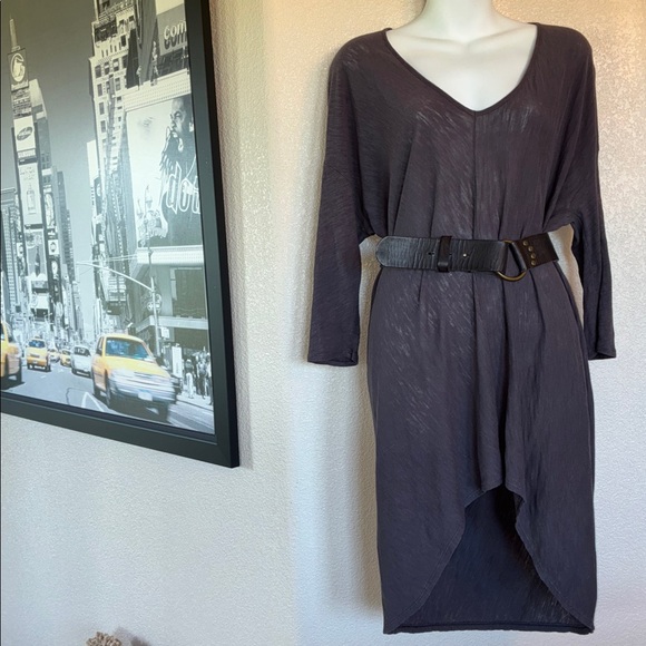 GAP Leather Belt, Dark Brown, big brass ring & hardware, leather keeper. S - Picture 3 of 17